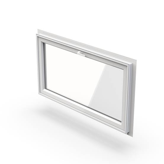 White PVC Hopper Window Frame 700x500mm Compact Inward-Opening Design