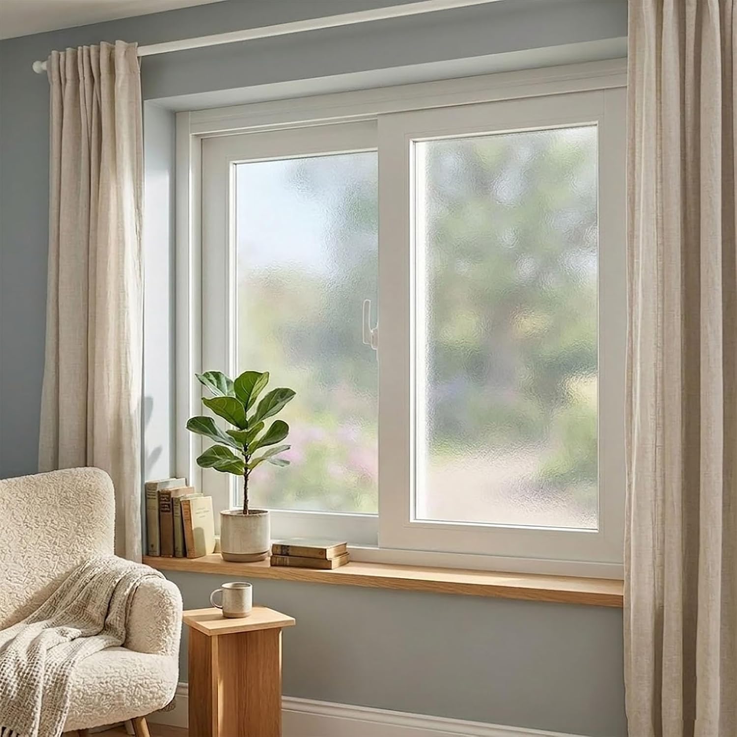 Basement Sliding Window, Double Frosted Tempered Glass & PVC-Steel Frame, Horizontal Slide for Sheds, Garages & Mobile Homes(WxH 36" x 16")